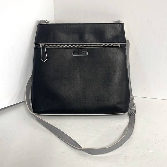 Vera Bradley Bags Vera Bradley Leather Crossbody Handbag Black Grey